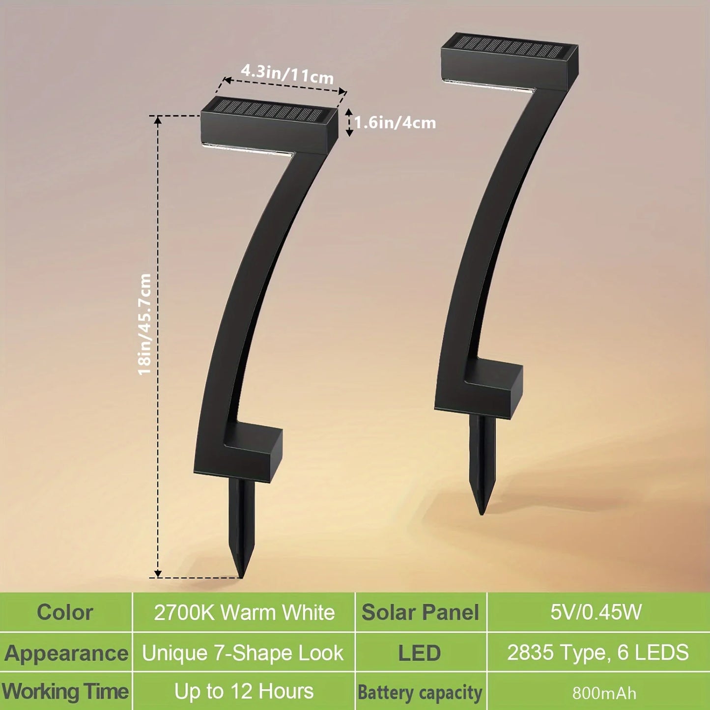 Six Pack Bright Solar Outdoor Pathway Lights Auto On Off
