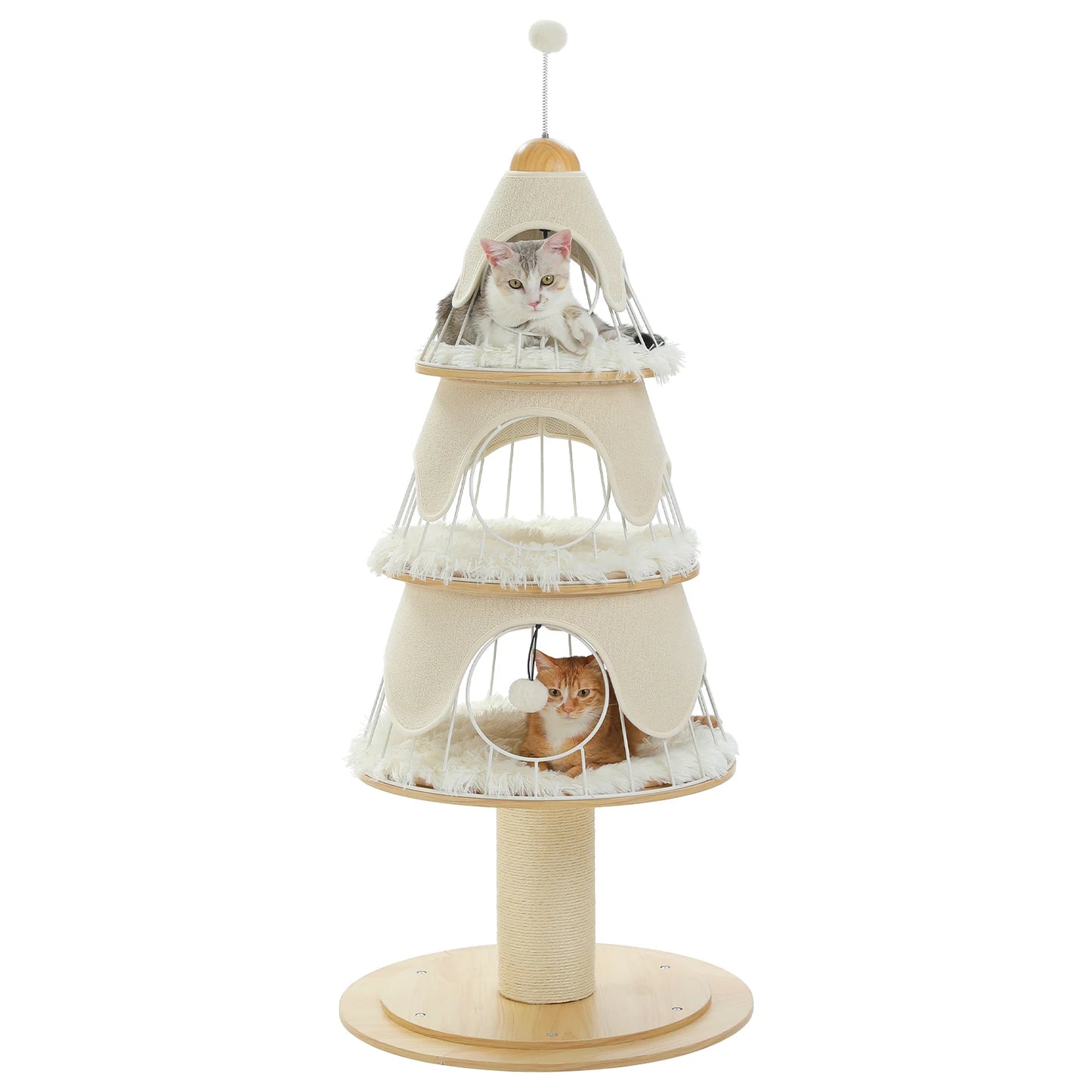 Christmas Cat Tree Modern Cat Tower With Thick Scratch Post