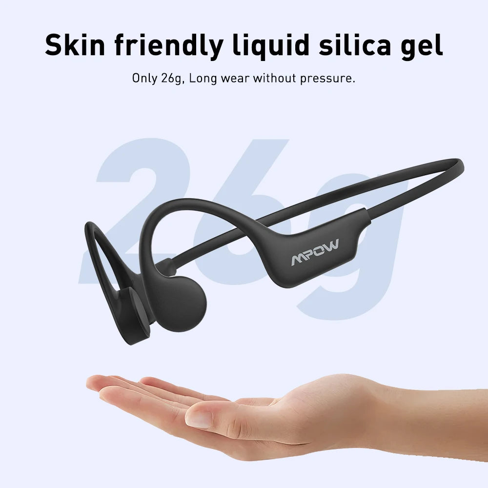 Mpow X6 Pro Bone Conduction Headphones Wireless Bluetooth 5.3 Waterproof IPX8 Professional Sports Headset Built-in 32GB Memory