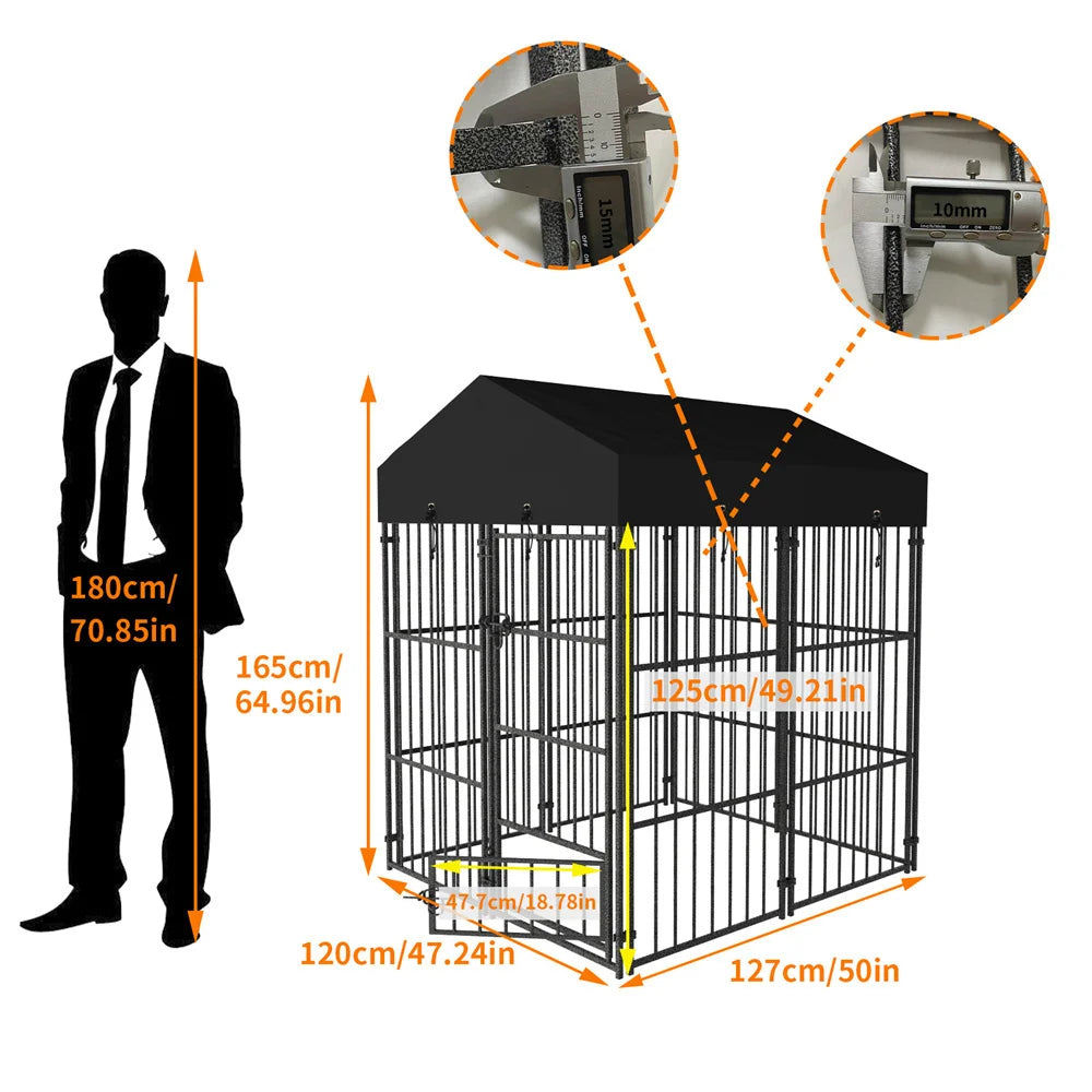 Heavy Duty Large Dog Kennel Welded Metal Playpen Enclosure