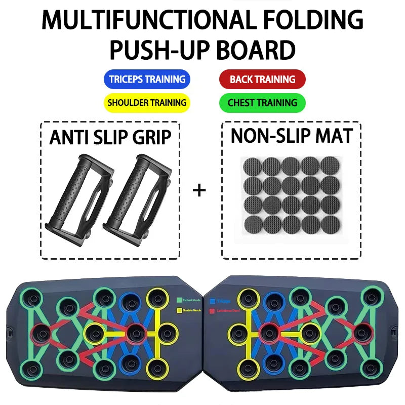 Push Up Board Set Portable Foldable Fitness Equipment Chest