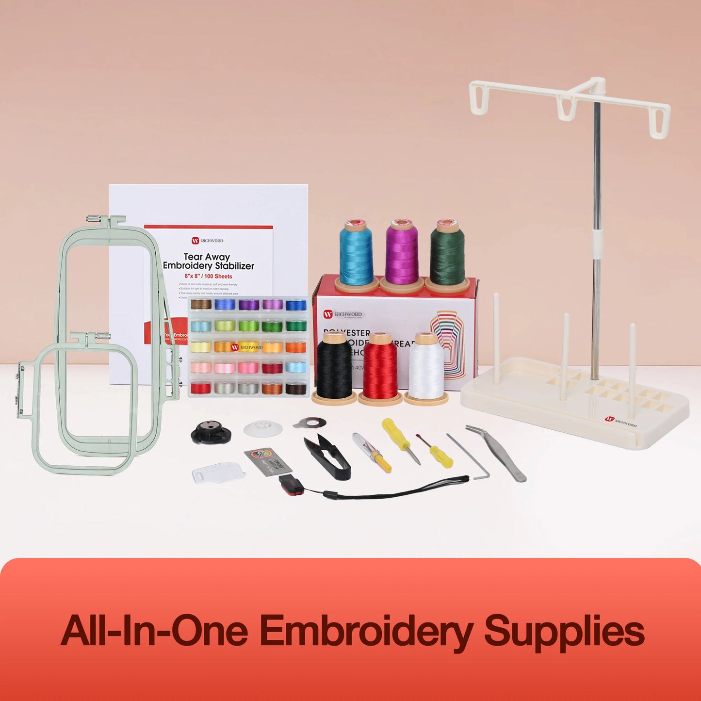 POOLIN Embroidery Machine EOC05 Computerized Machine Include Threads&Tear Away Stabilizer&Bobbin——EXCLUDING CUSTOMS DUTIES