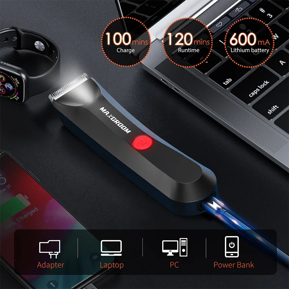 MAXGROOM Body Hair Trimmer For Men Waterproof IXP7