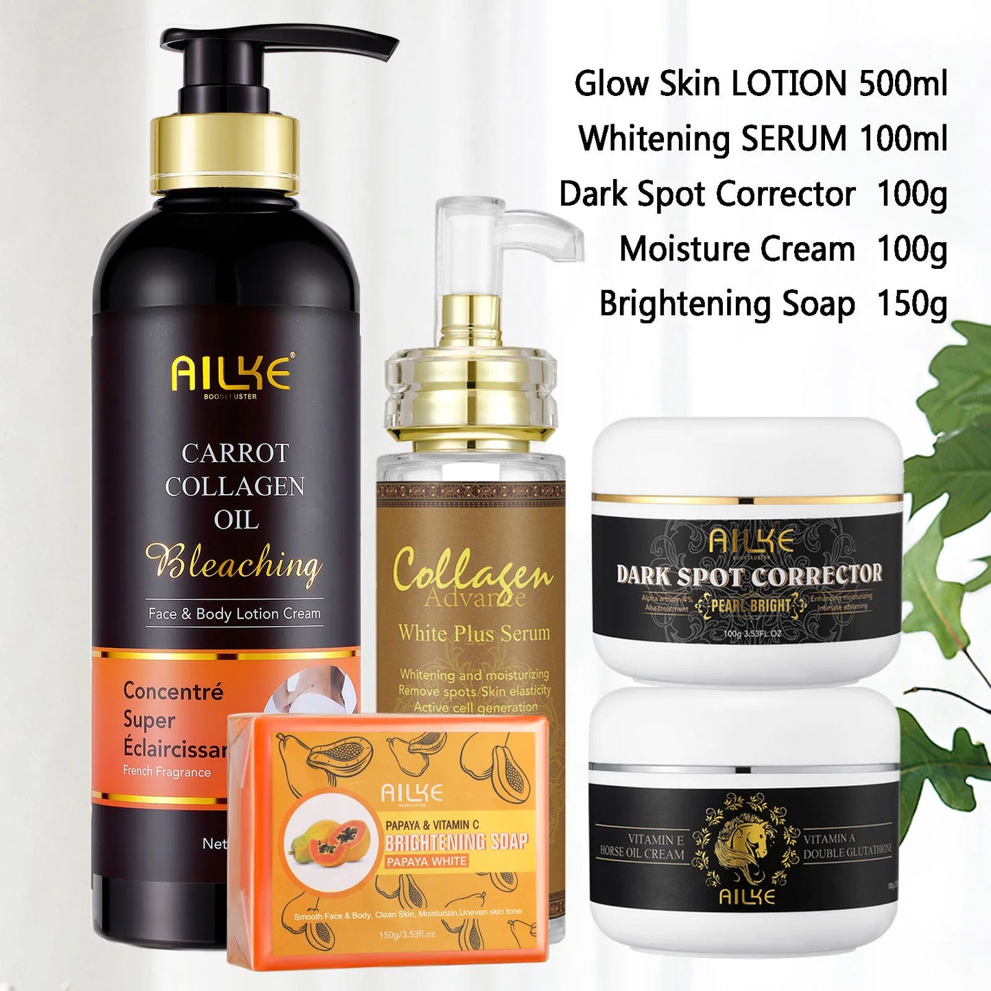 Ailke Collagen Whitening Kit Moisturizer Brightening Cream