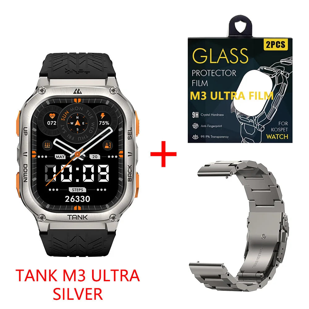 KOSPET Tank M3 Ultra GPS Smartwatch AMOLED AOD Fitness