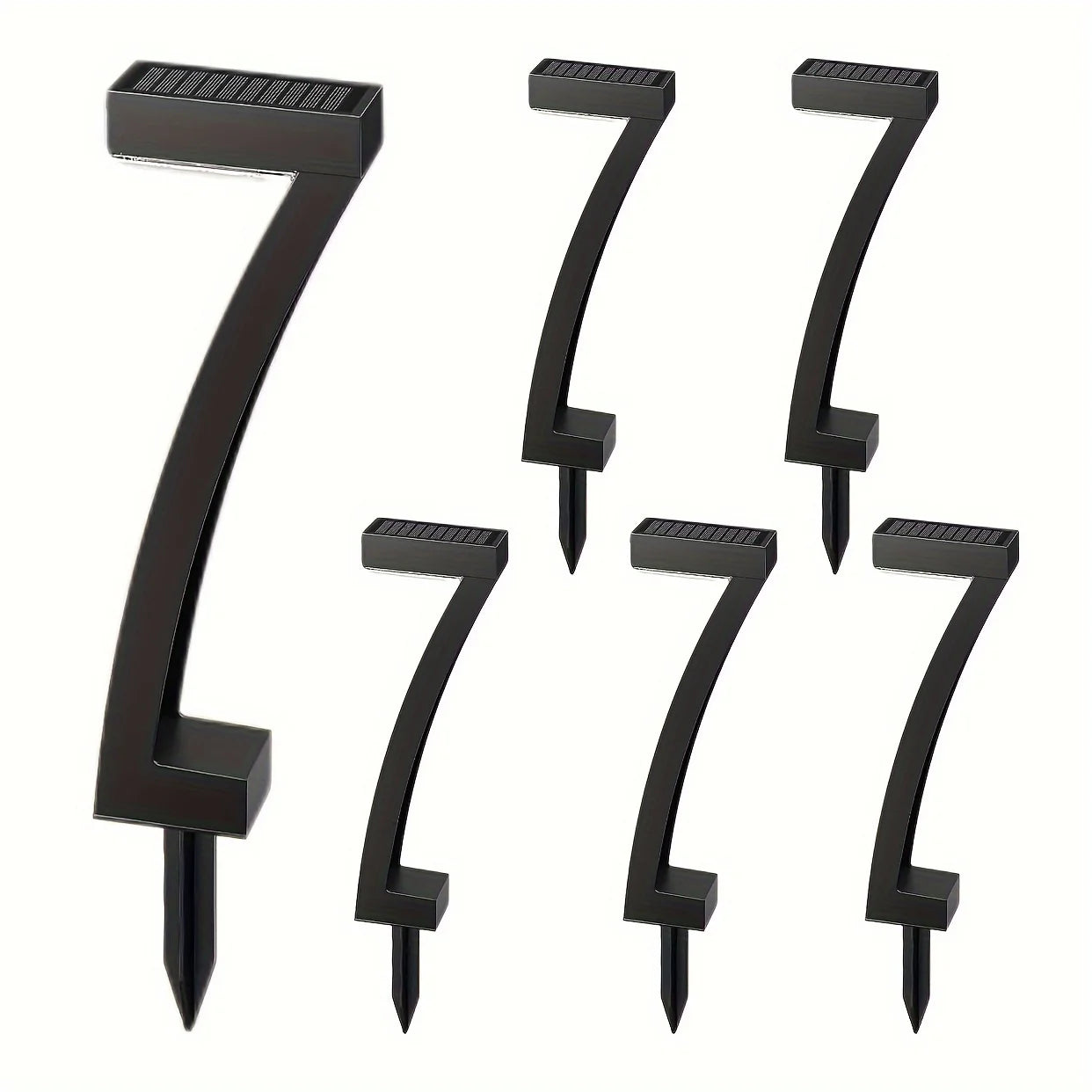 Six Pack Bright Solar Outdoor Pathway Lights Auto On Off