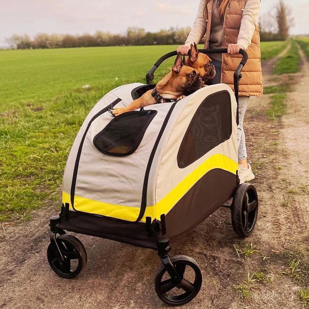 Premium Dog Stroller Pram 4 Wheel Foldable Pet Jogger Wagon