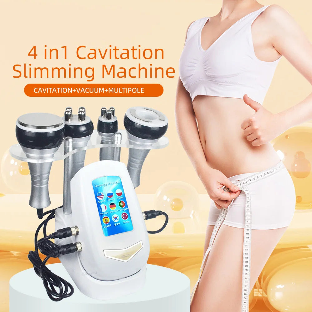 4 In 1 Vacuum Therapy Cavitation RF Fat Remover Body Slimming