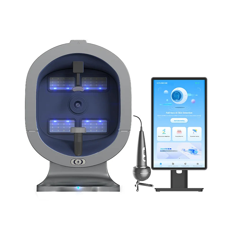Upgraded X5 3D Ai Skin Image Analyzer High Definition Pixels Whole Facial Scanning Multi Spectrum Moisture Scalp Detection