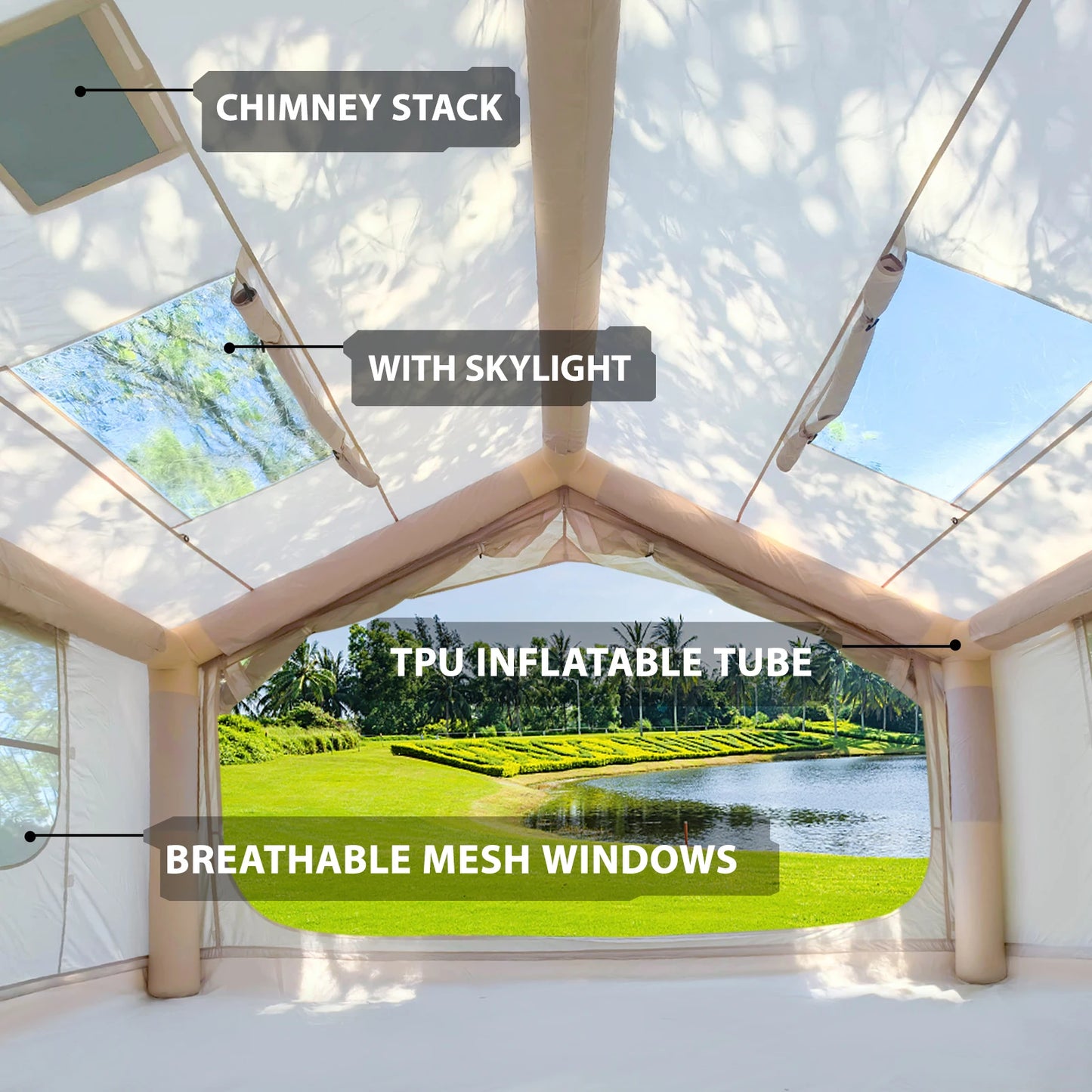 Inflatable Camping Tent 6 To 8 Person Ultra Quick Setup