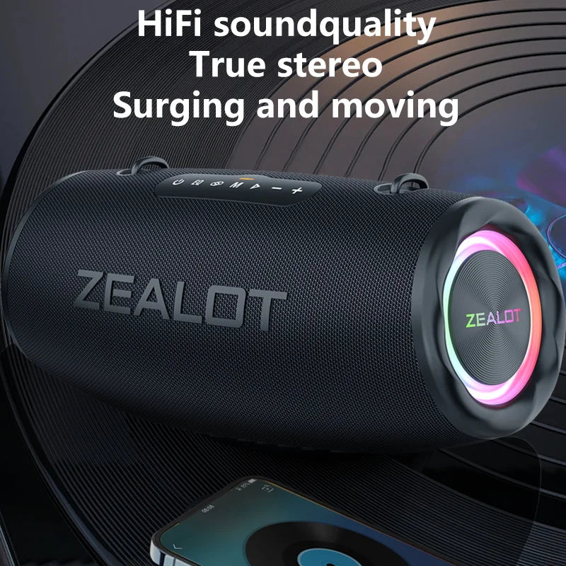 Zealot S87 Portable Bluetooth Speaker 80W IPX6 Waterproof