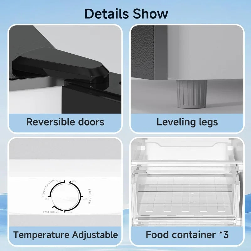 Upright Freezer, 7.0 Cu.ft Stand Up Freezer, Convertible Upright Freezer/Refrigerator, Single Door for Kitchen,Silver