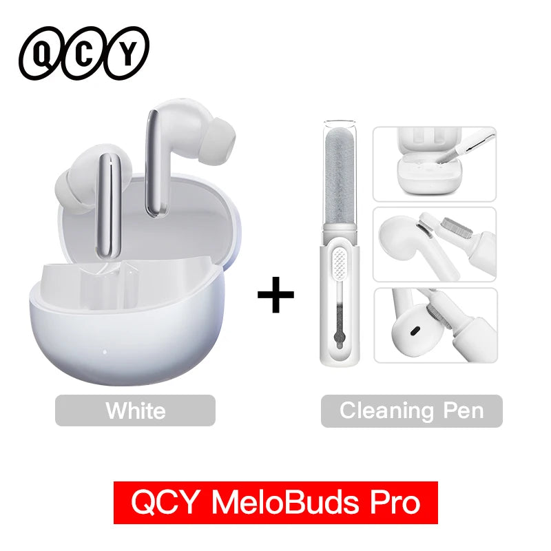 QCY MeloBuds Pro ANC Wireless Earphones 46dB Active Noise Cancellation Earbud Bluetooth 5.3 Hi-Res Audio with LDAC Headphones