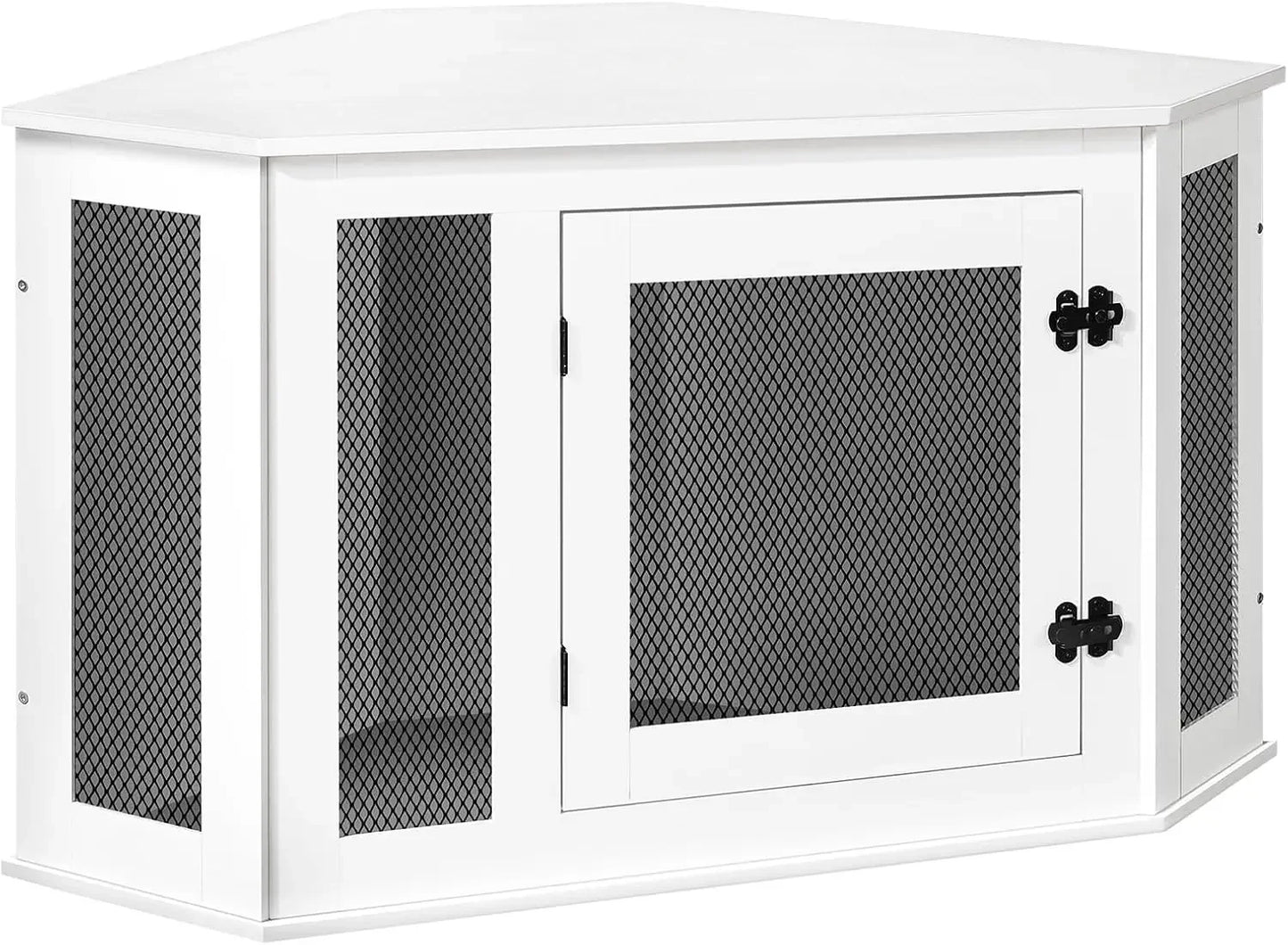 Corner Wooden Dog Crate End Table For Small To Medium Dog