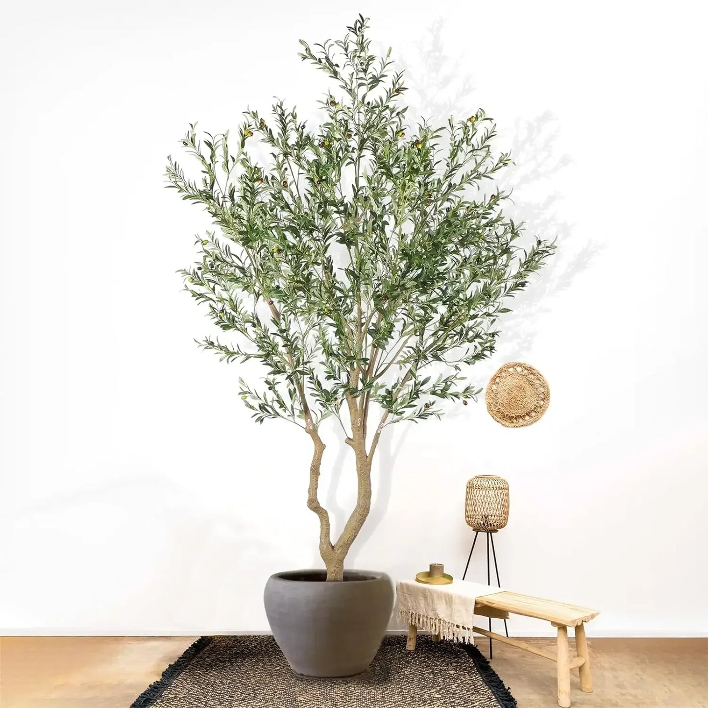 Best Selling Tall Faux Olive Tree,10ft(120in) Realistic Potted Silk Artificial Olive Tree, Fake Olive Trees Indoor with Green Le