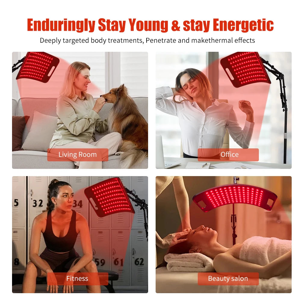 Red Light Therapy Lamp 660nm 850nm Infrared Panel Stand