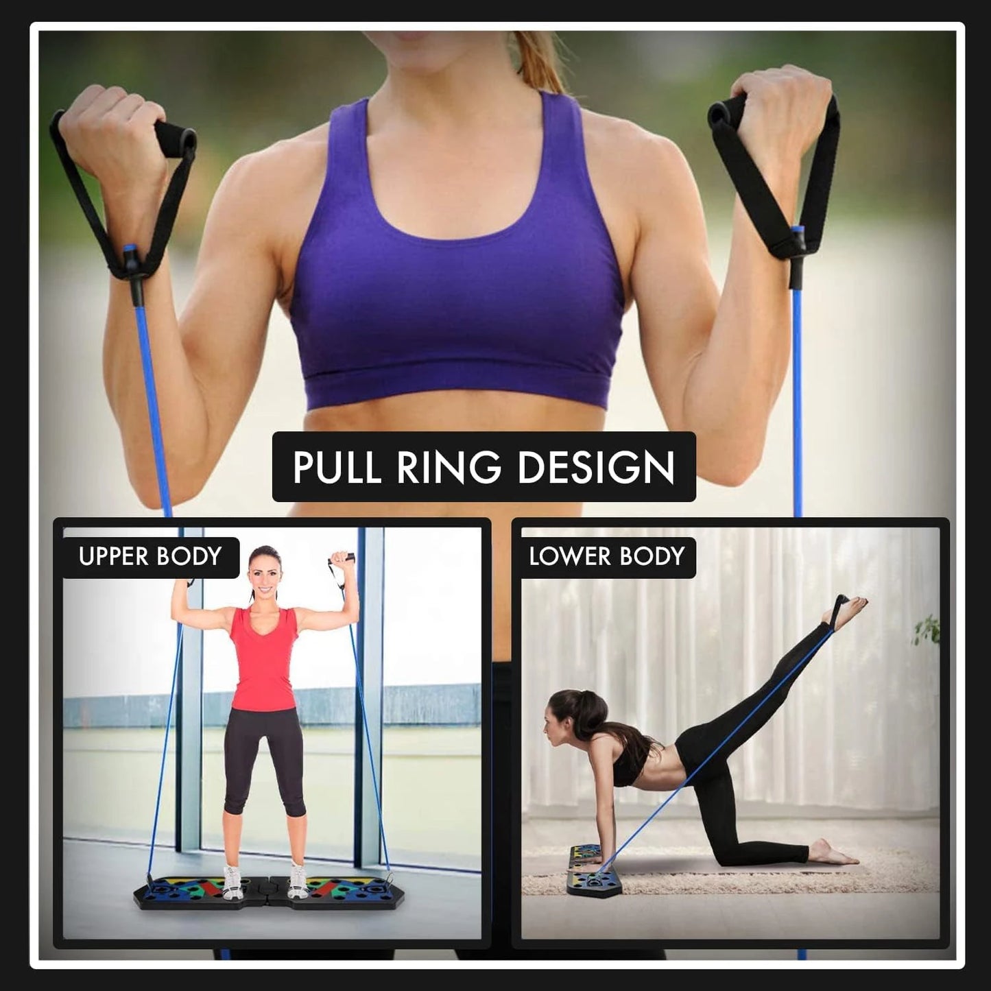 Push Up Board Set Portable Foldable Fitness Equipment Chest