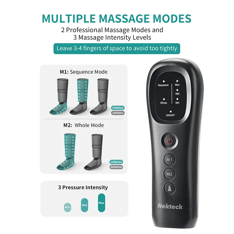 Nekteck Leg Massager Air Compression Calf Wraps Circulation