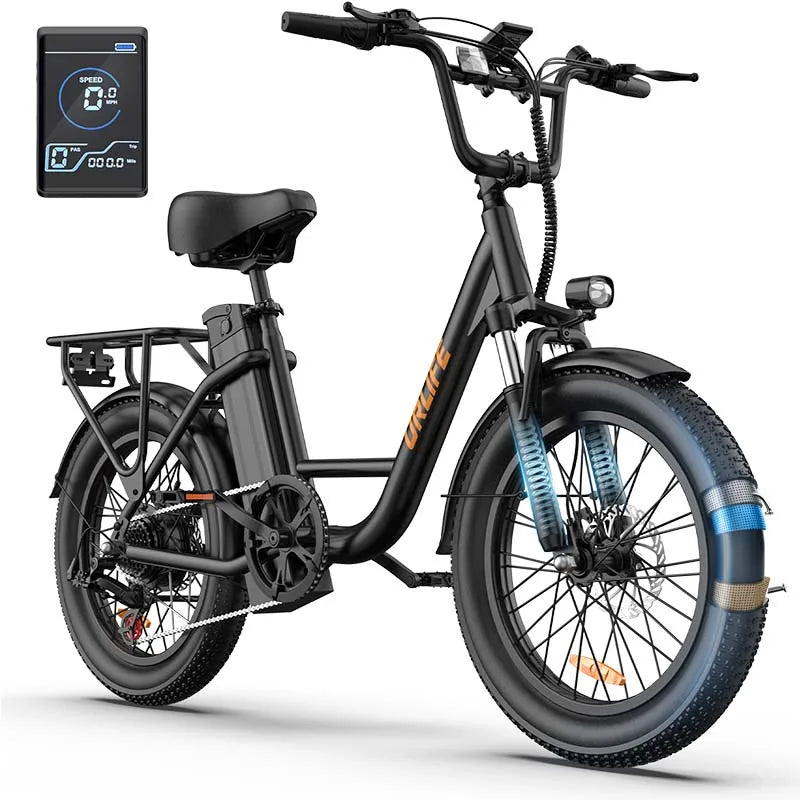 Urlife E20 Ebike 250W 48V 13Ah 20 Inch Fat Tire City