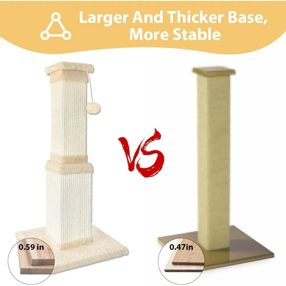 32 Inch Cat Scratching Post For Large Indoor Cats Home Use