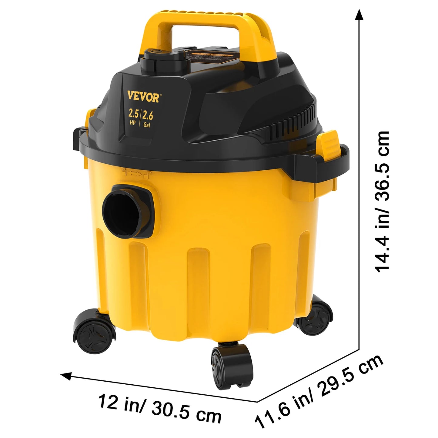 SucceBuy Wet Dry Vacuum 2.6 Gal 2.5 Peak HP 3 In 1 Vacuum