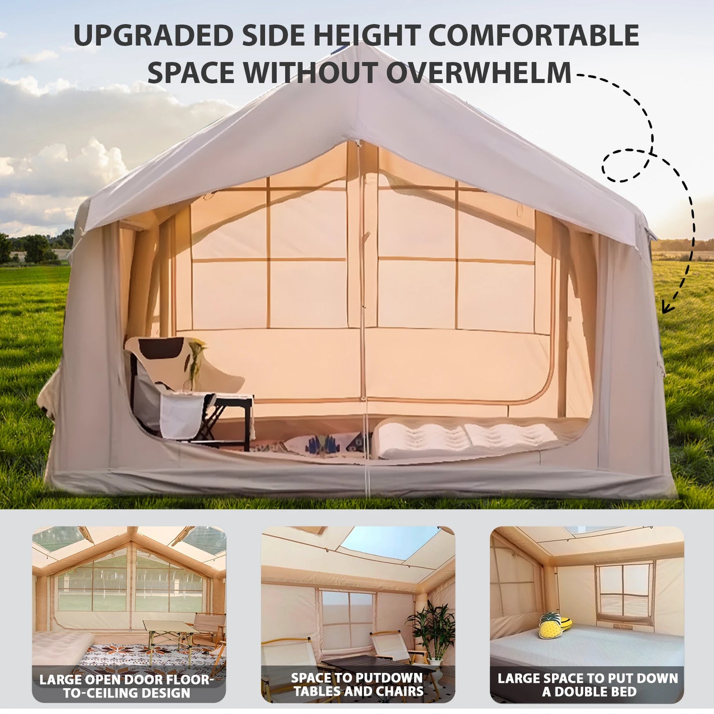 Inflatable Camping Tent 6 To 8 Person Ultra Quick Setup