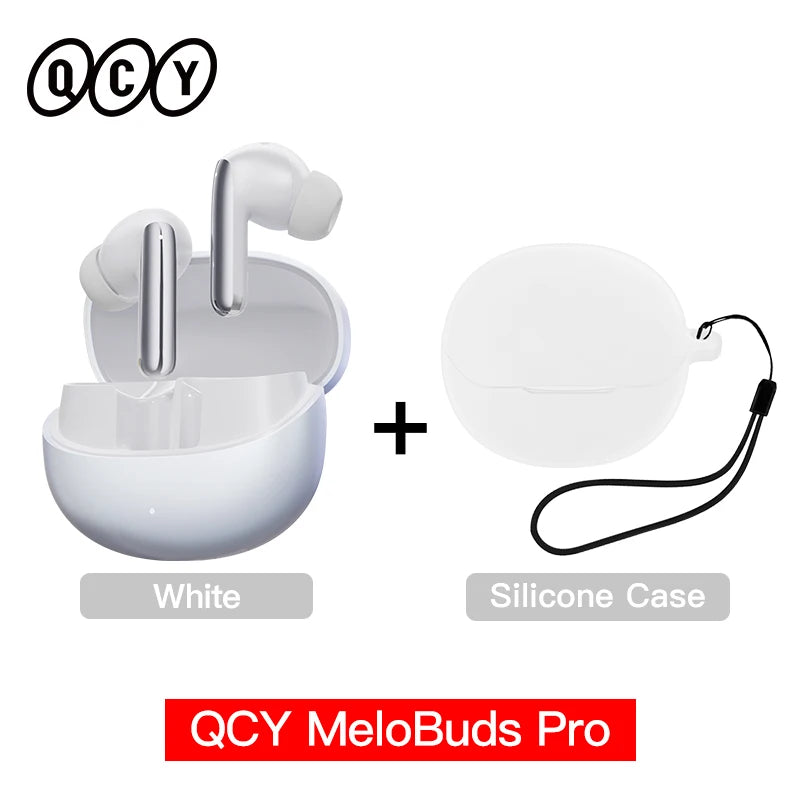 QCY MeloBuds Pro ANC Wireless Earphones 46dB Active Noise Cancellation Earbud Bluetooth 5.3 Hi-Res Audio with LDAC Headphones