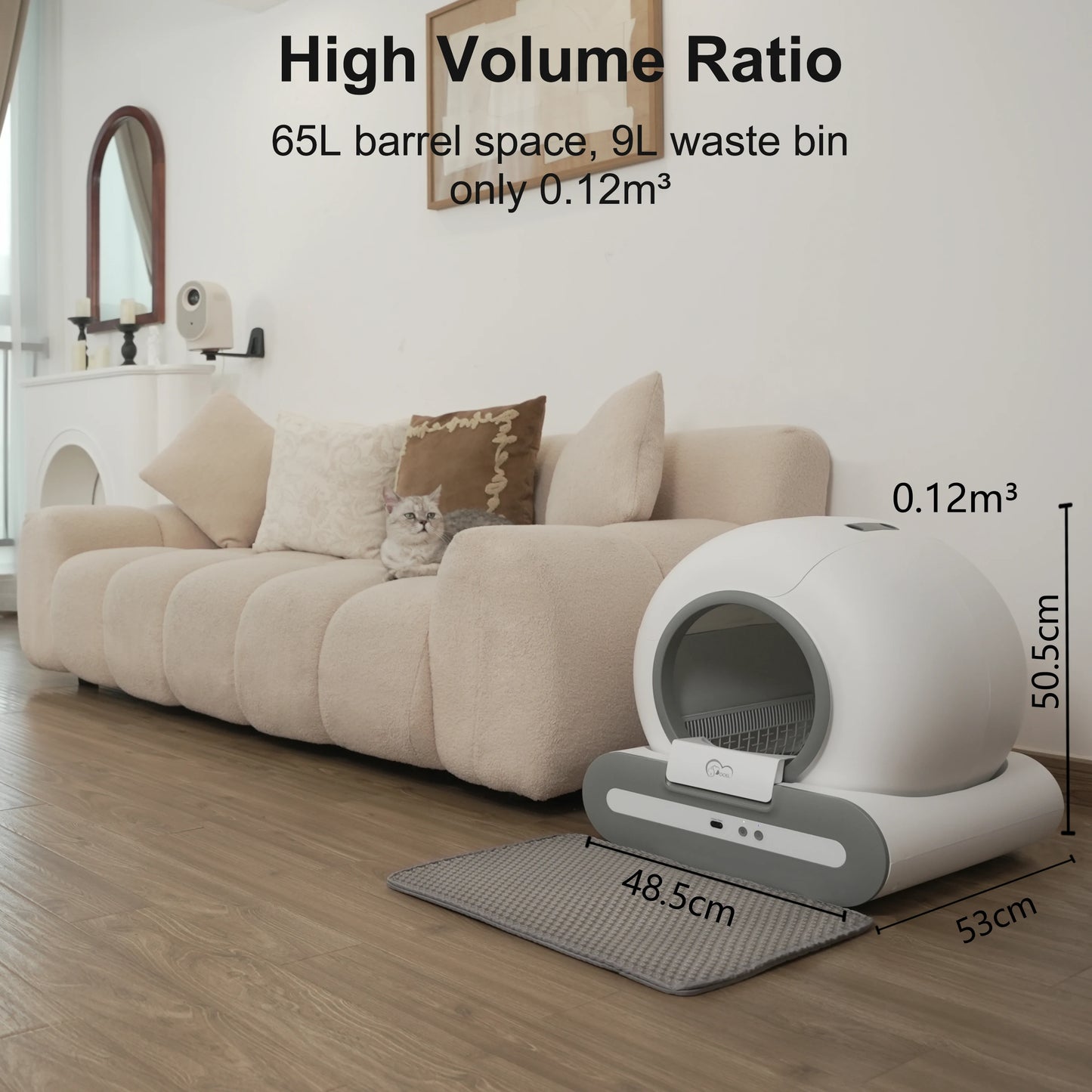 Doel Automatic Cat Litter Box Self Cleaning App Control