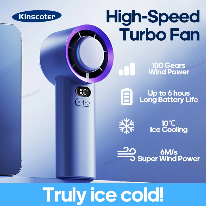Kinscoter Portable Handheld Turbo Fan Adjustable Mini