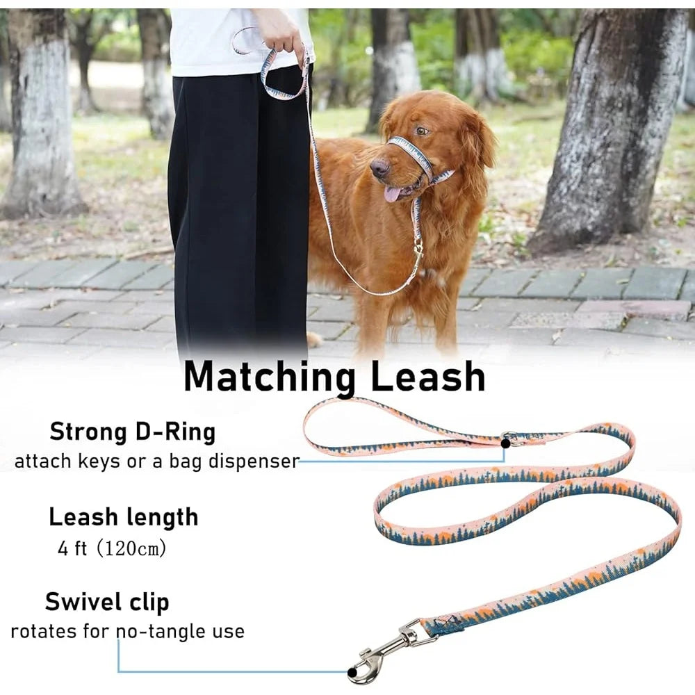 Dog Head Collar Anti Pulling Halter Leash Snout Harness