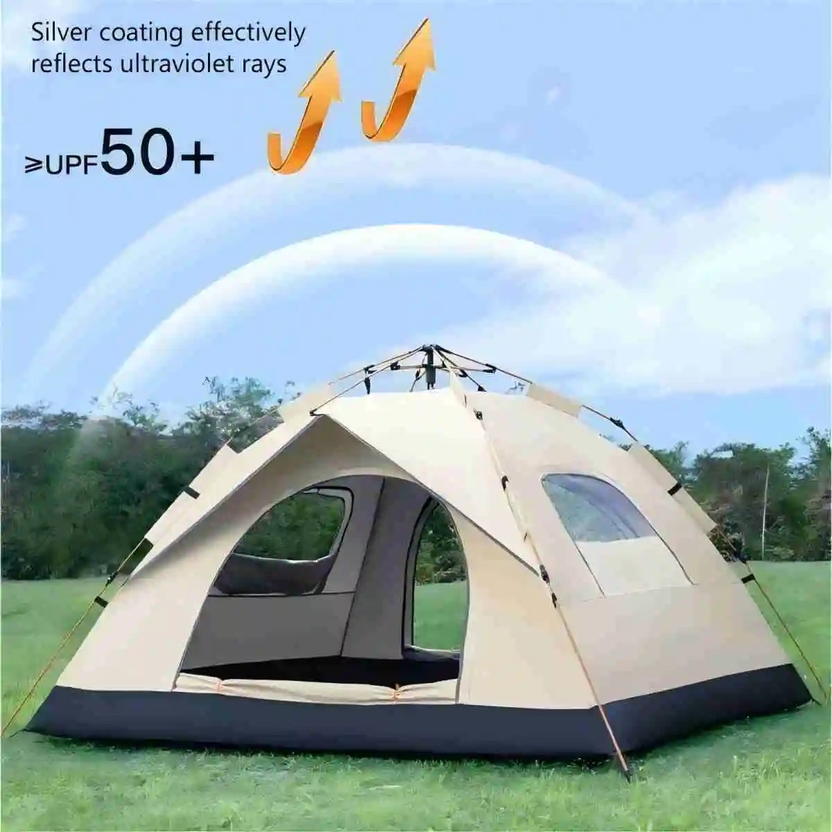 Automatic Quick Opening Tent For Outdoor Camping Two Doors