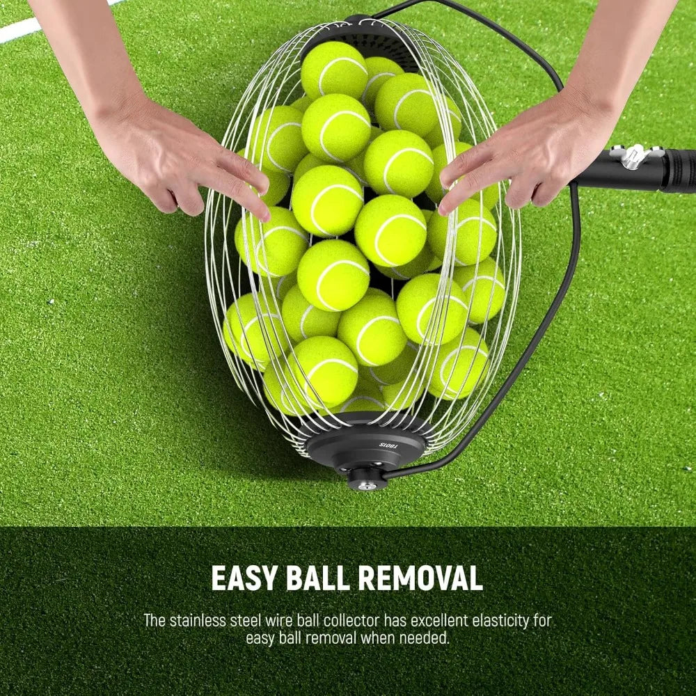 High quality Tennis Ball Collector, 30-58"/77-148cm Telescopic Rolling Ball Retriever Picker Upper Hopper Roller Basket Holder