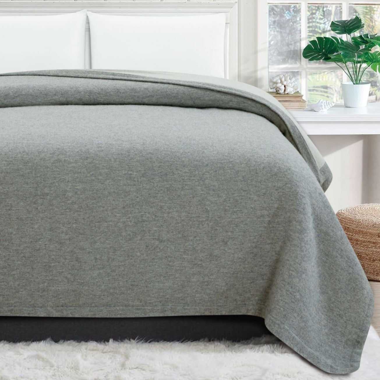 100% Merino Wool Reversible Blanket by Mélange Home