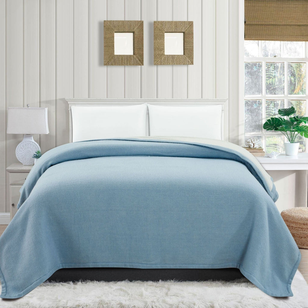 100% Merino Wool Reversible Blanket by Mélange Home