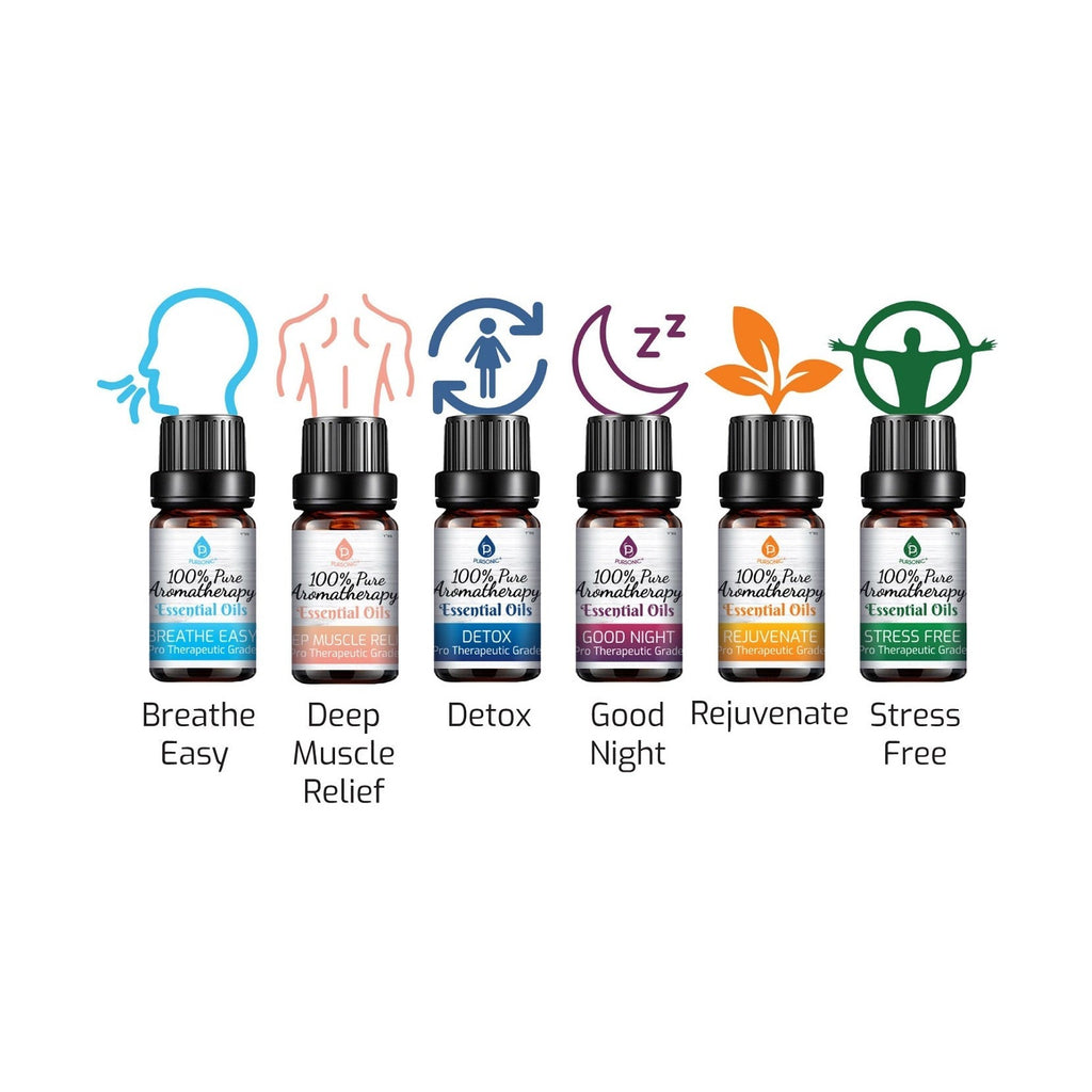 100% Pure Aromatherapy Essential Oils SixPack | DC-PURSONIC