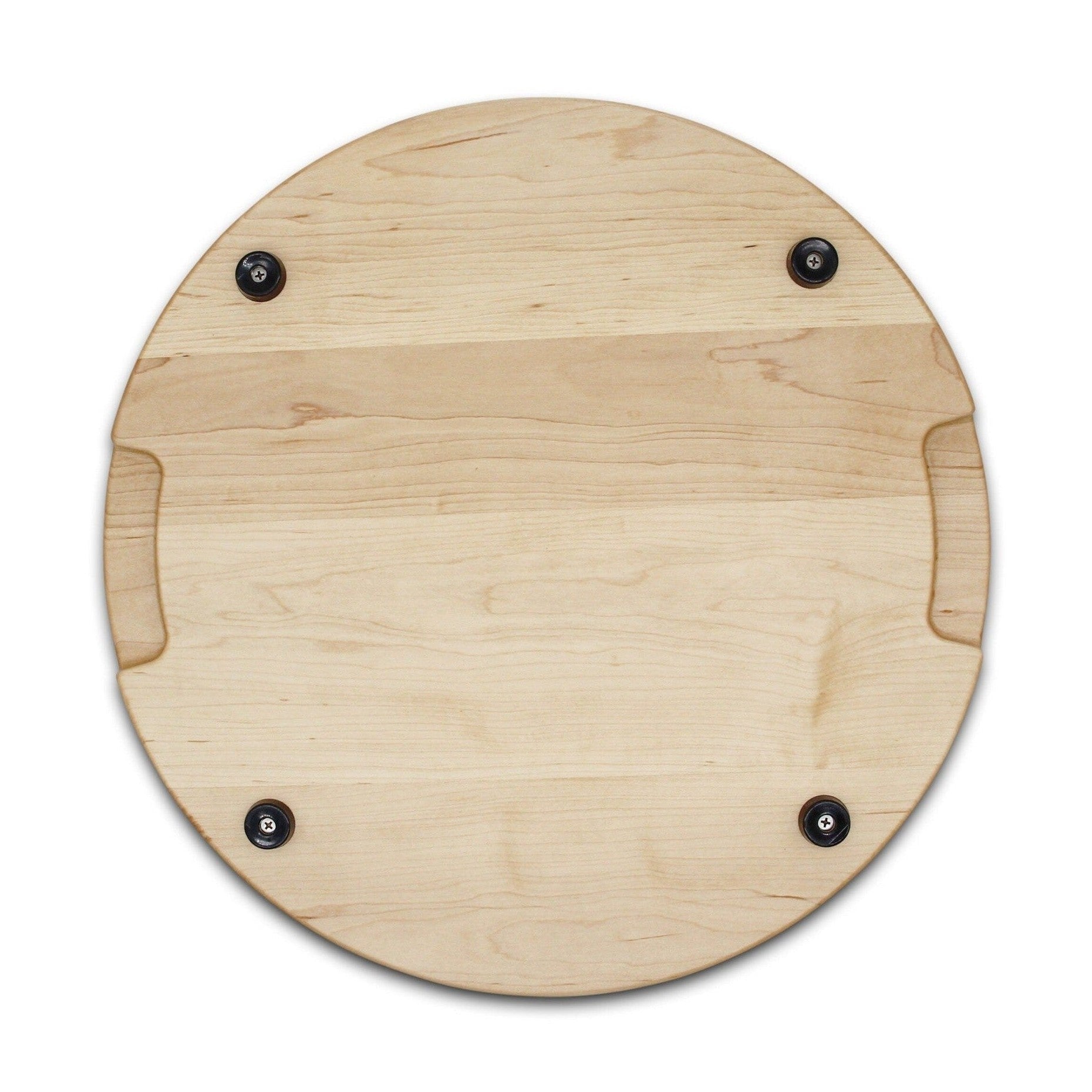 Extra Large Round Wood Cutting Board with Feet, Pocket Handles and Juice Groove, 18”x1.25 Inches Thick, Gift For Mom, 100% USA Made
