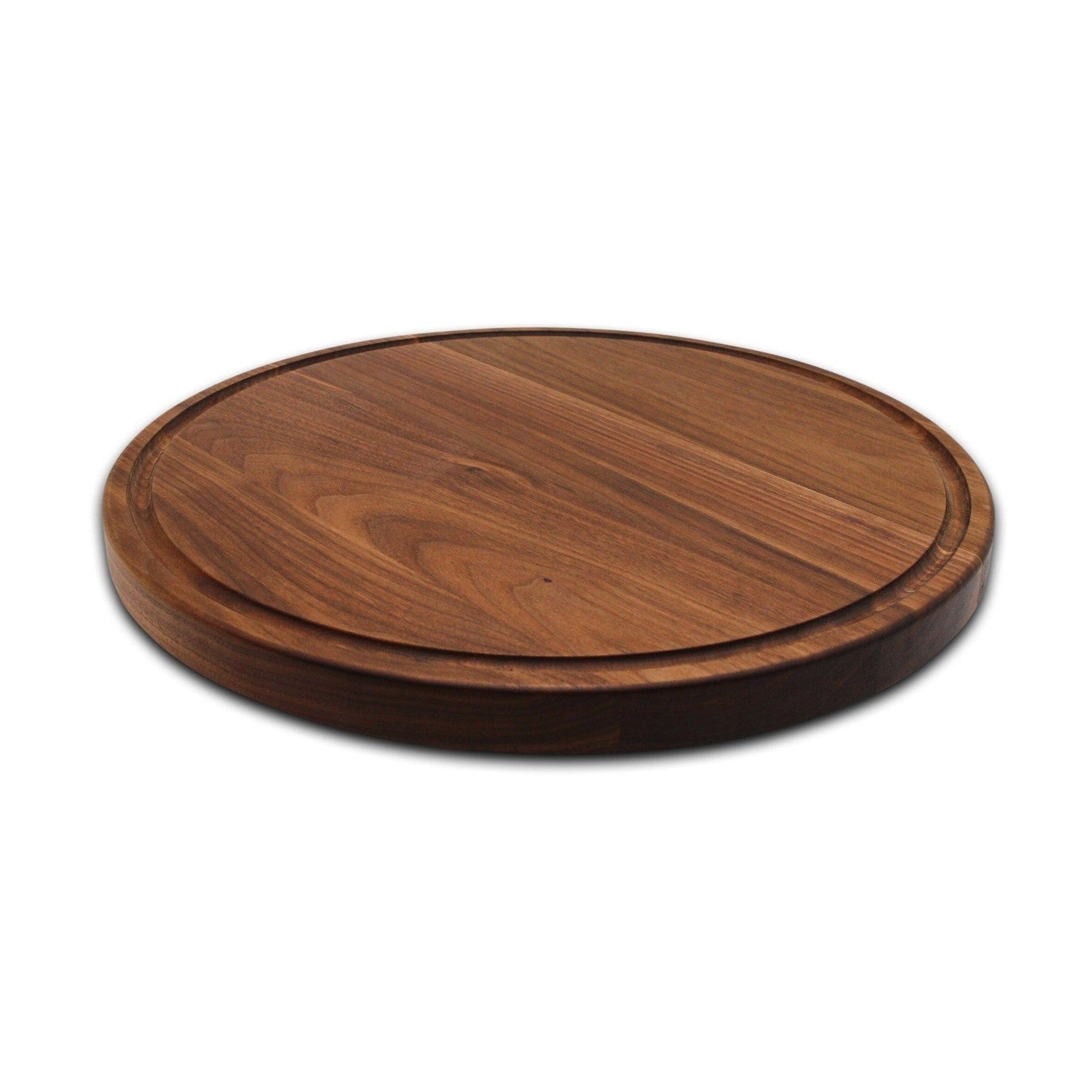 Extra Large Round Wood Cutting Board with Feet, Pocket Handles and Juice Groove, 18”x1.25 Inches Thick, Gift For Mom, 100% USA Made