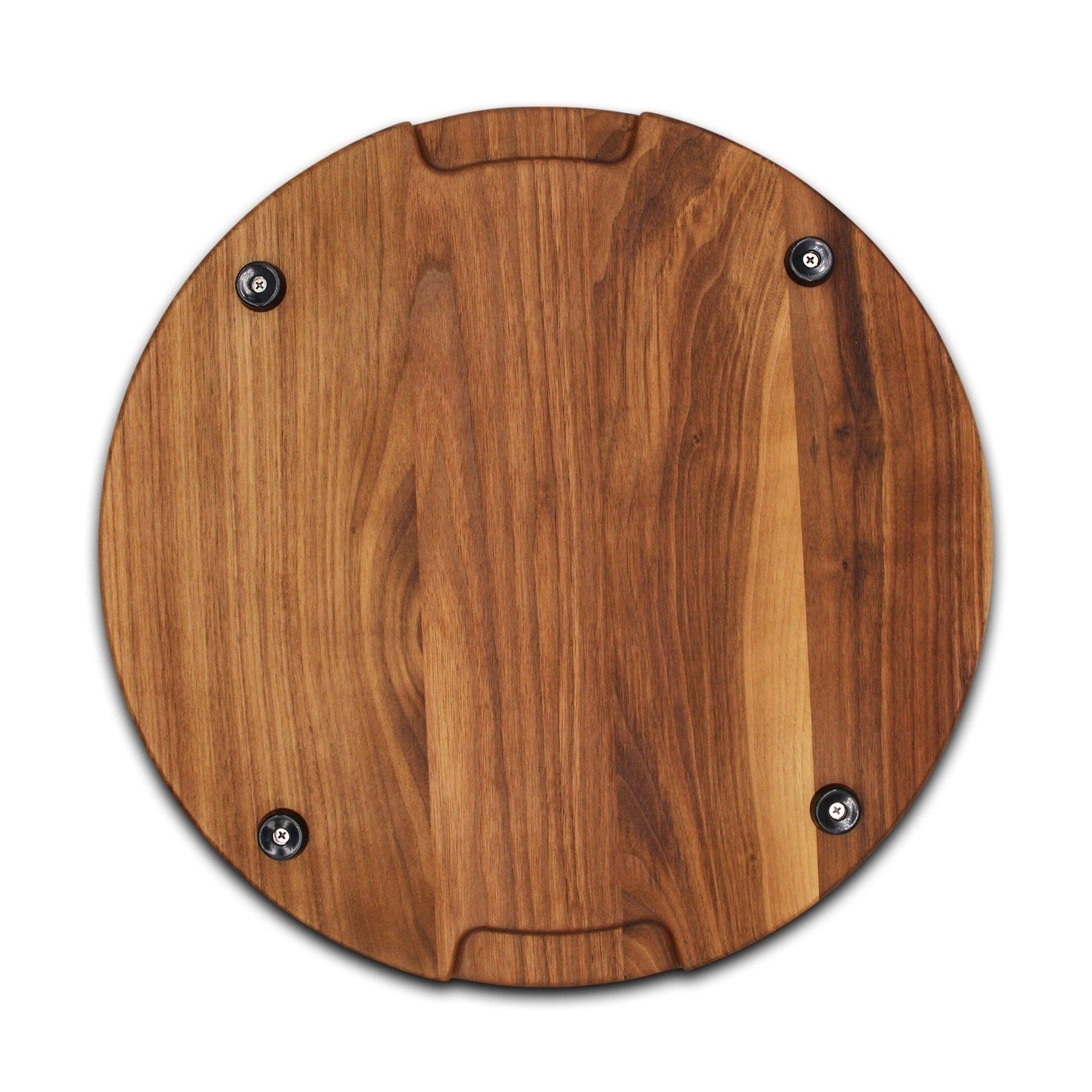 Extra Large Round Wood Cutting Board with Feet, Pocket Handles and Juice Groove, 18”x1.25 Inches Thick, Gift For Mom, 100% USA Made