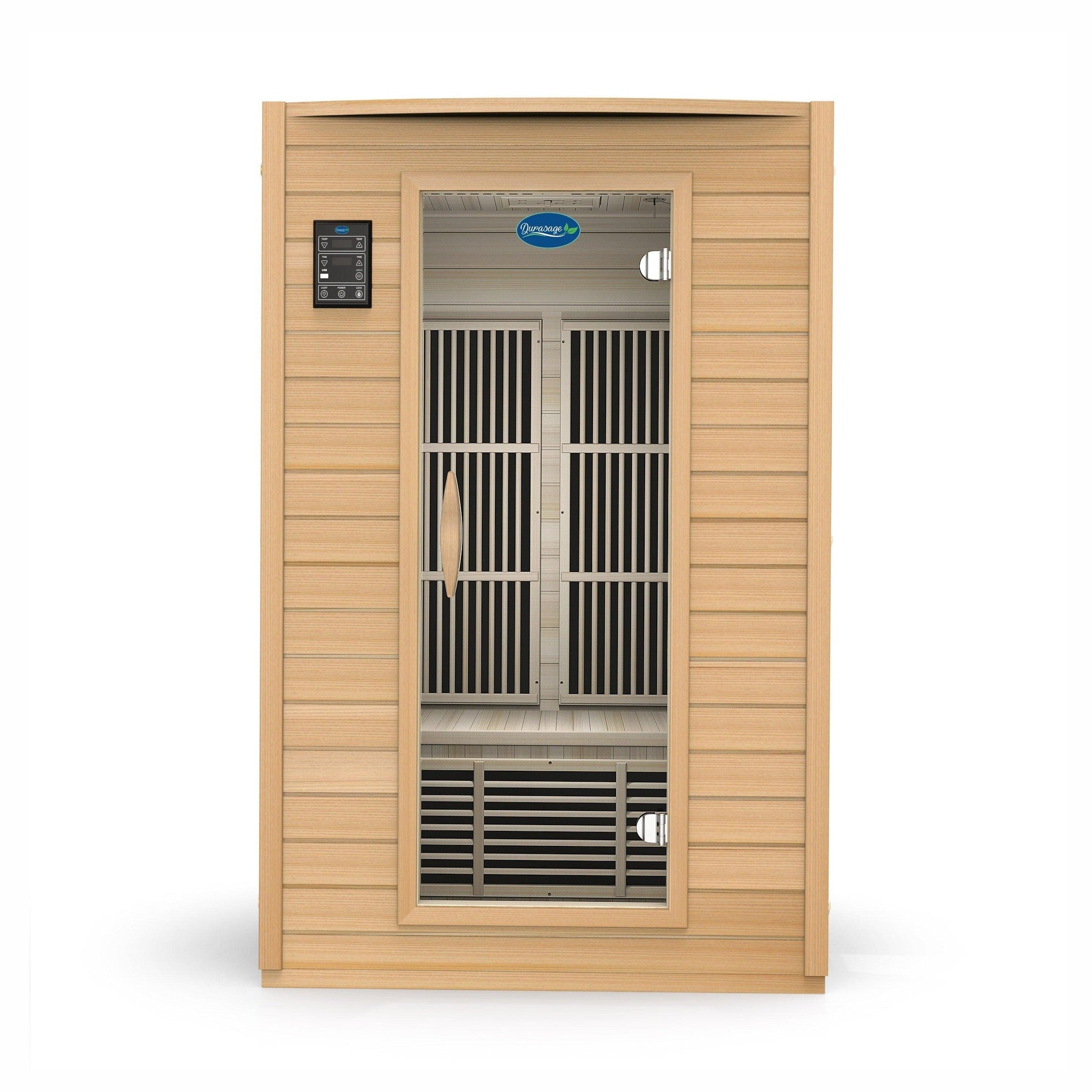 2 Person Carbon Infrared Sauna Canadian Hemlock 1700W Premium Audio by Durasage Health