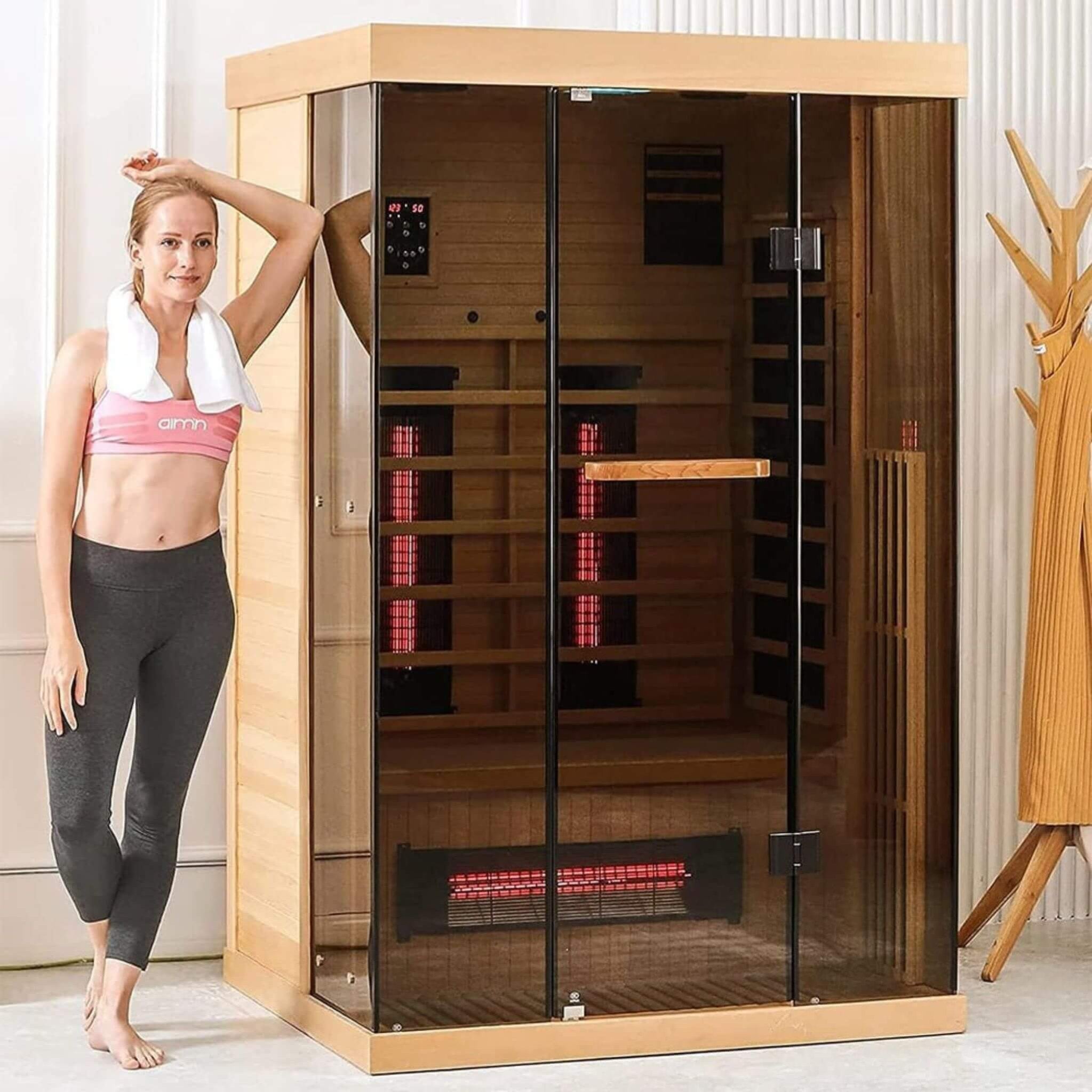 2-Person Hyperpremium Exquisitelycrafted Infrared Timberlined Sauna | SAKSBY WHOLESALE