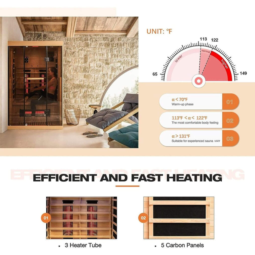 2-Person Hyperpremium Exquisitelycrafted Infrared Timberlined Sauna | SAKSBY WHOLESALE