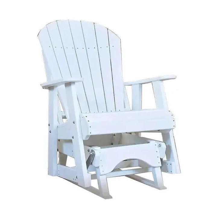 Woodgrain Poly Glider Adirondack Chair | Low Maintenance by Dutch Country Patio, LLC