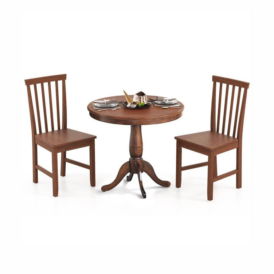 Walnut Wood Round Dining Set | Durable Craftsmanship and Comfort by HomePacific