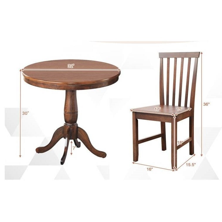 Walnut Wood Round Dining Set | Durable Craftsmanship and Comfort by HomePacific