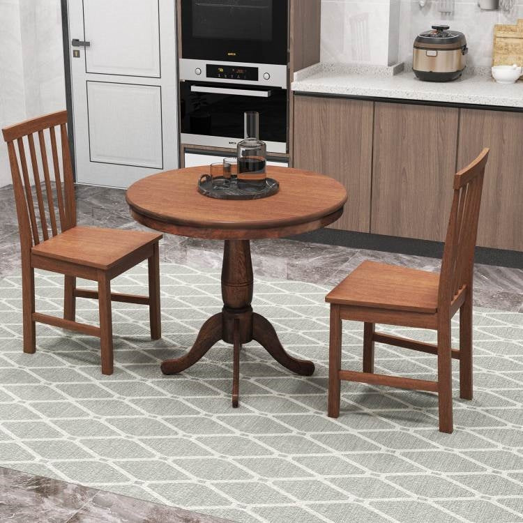 Walnut Wood Round Dining Set | Durable Craftsmanship and Comfort by HomePacific