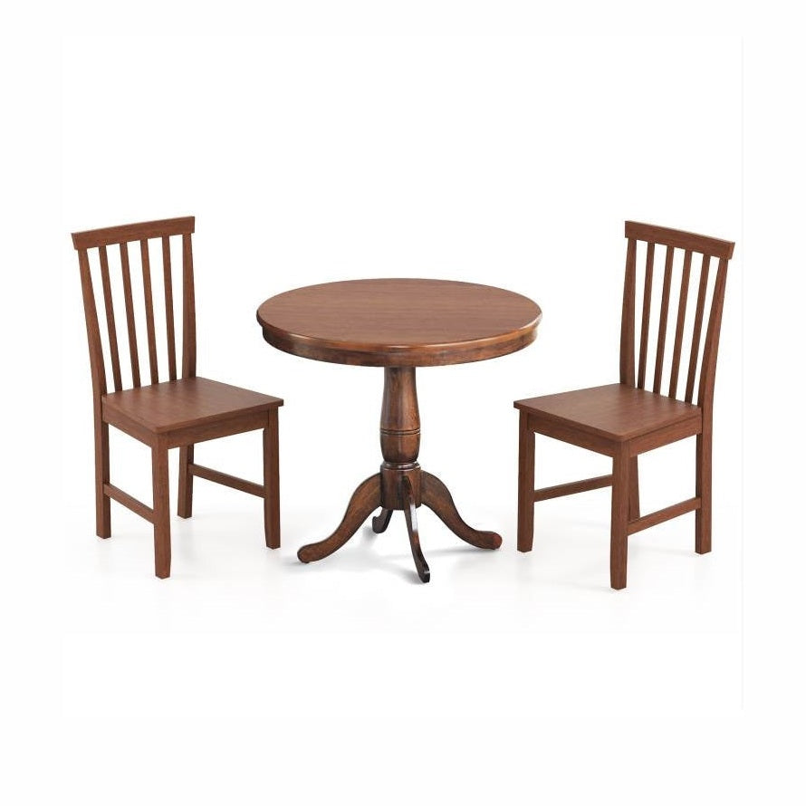 Walnut Wood Round Dining Set | Durable Craftsmanship and Comfort by HomePacific