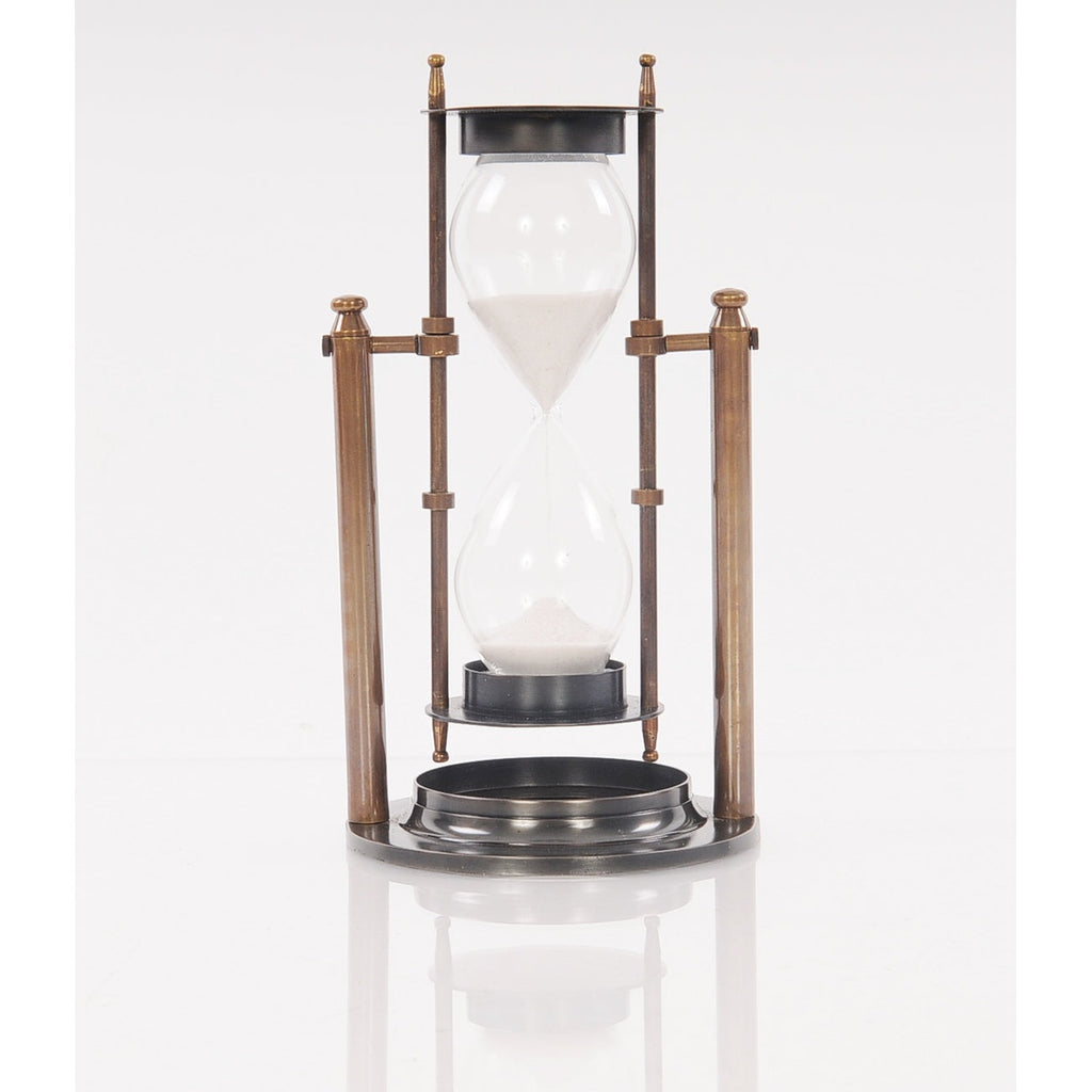 4.5inches x 4.5inches x 8.5inches Brass Revolving Sandtimer