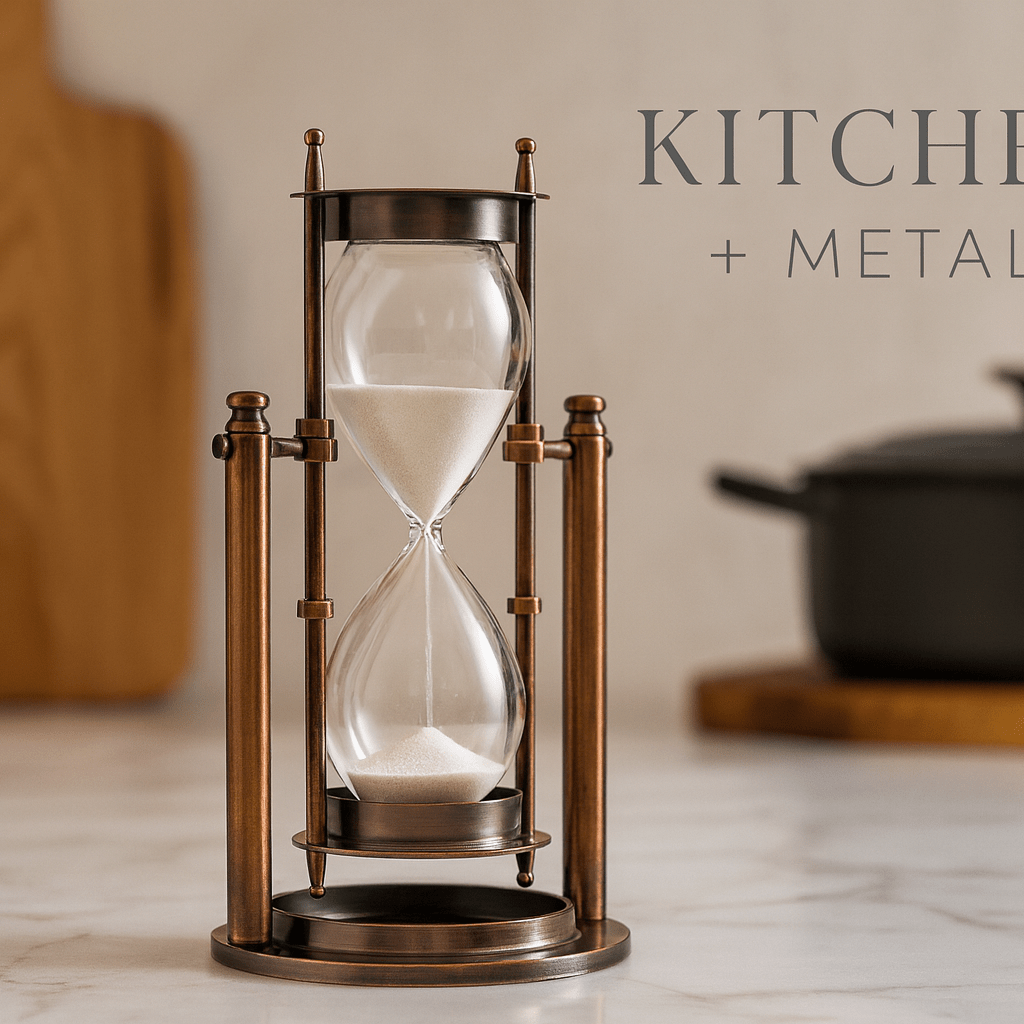 4.5inches x 4.5inches x 8.5inches Brass Revolving Sandtimer