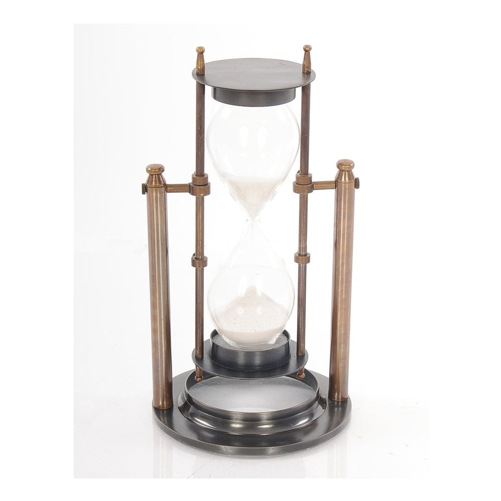4.5inches x 4.5inches x 8.5inches Brass Revolving Sandtimer