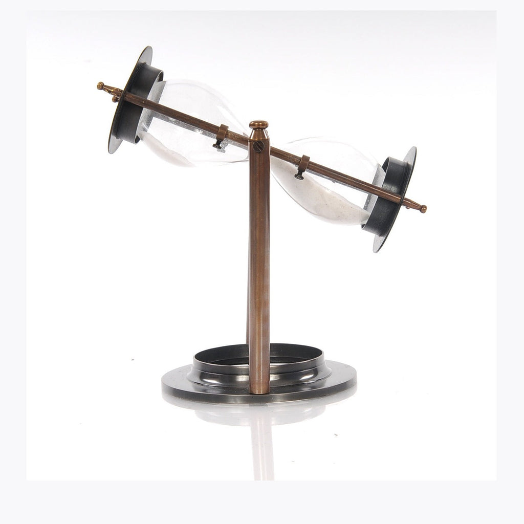 4.5inches x 4.5inches x 8.5inches Brass Revolving Sandtimer